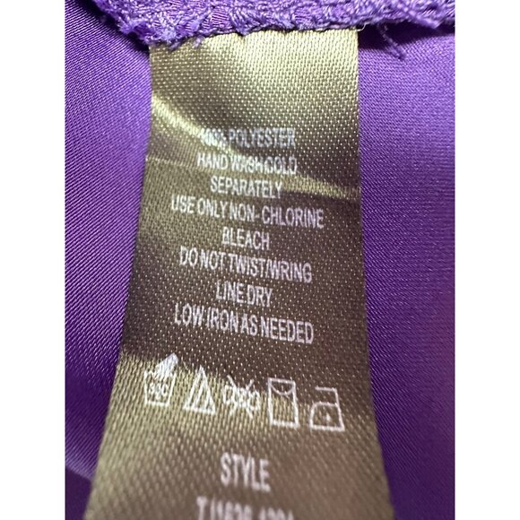 Charlie Jade Maxi Dress Small Purple Yellow Chiffon Animal Print Party Event - Picture 3 of 11